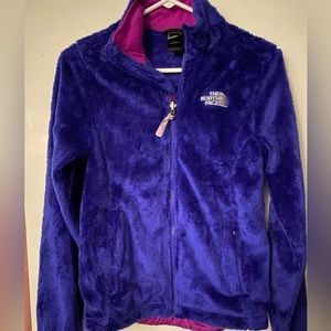 The North Face purple fleece jacket